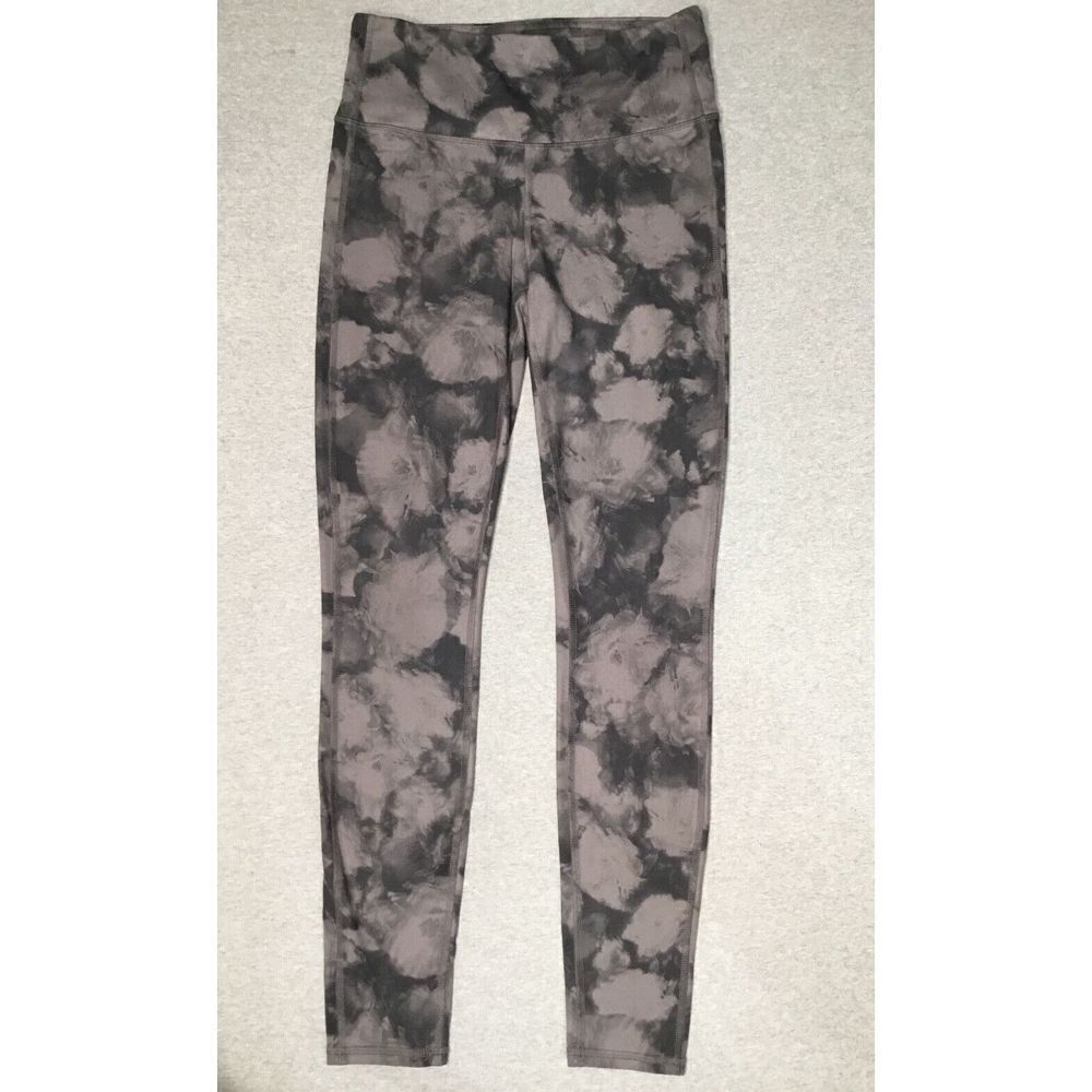 ATHLETA Women’s Small‎ Gray Floral Full Length Leggings